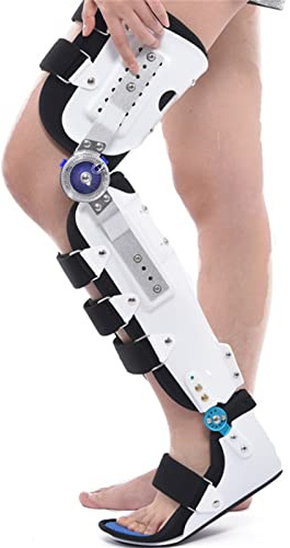 Soporte de rodilla con bisagras ROM, soporte de rodilla ajustable, protector inmovilizador de órtesis, férula de abducción de rodilla, soportes de órtesis de tobillo y pie de rodilla de cadera, fija