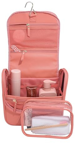 Stackers Pink Grapefuit Large Hanging Washbag