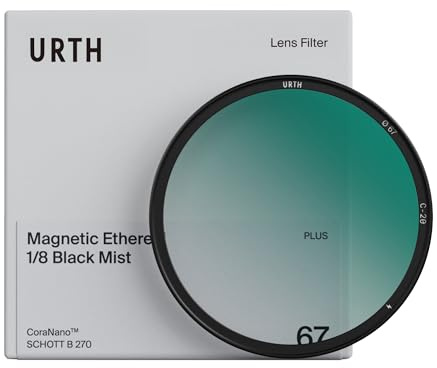 Urth 77mm Magnetic Ethereal Black Mist ⅛ Diffusion Lens Filter (Plus) | Halation & Highlight Bloom, Cinematic Film Look, Softens Skin Tones, For Portraits & Weddings, 20-Layer Nano-Coated Glass