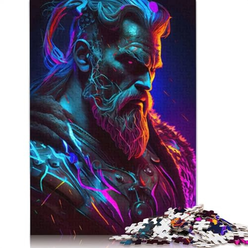 1000 Teile Odin Neon Puzzle, Puzzle für Erwachsene, Schwierigkeitsgrad: Puzzle, Lernspiel, Spielzeug, Familiendekoration, 1000 Teile (75 x 50 cm)