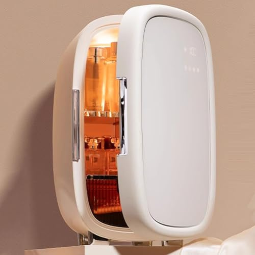 Portable Beauty Refrigerator - Mini Cosmetic Storage Organizer & Beverage Fridge for Car, Small Personal Freezer with Three Light Design