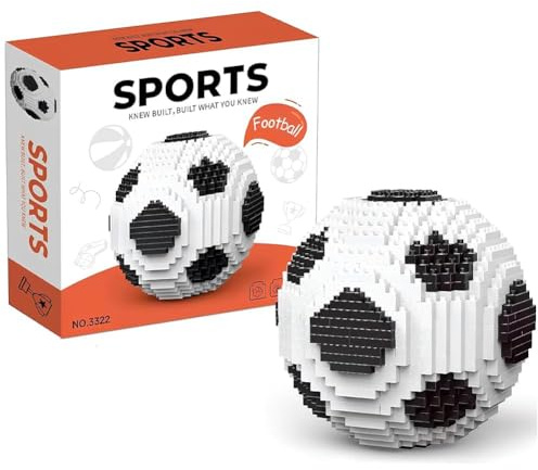 Fußball Bauspielzeug, Football Mini Building Blocks Set Cartoon Micro Building Micro Bausteine Spielzeug 3D Mini Puzzle Buildings Kit Anime Blocks Spielzeug Bauklotz Figuren Geschenke für Geburtstag