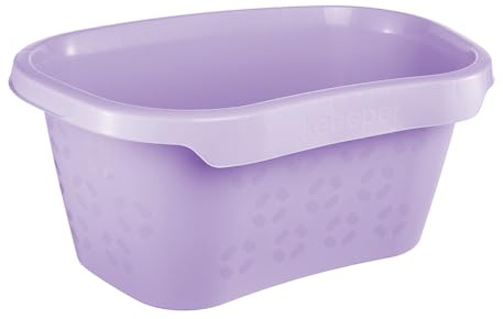 keeeper Tilda Wäschewanne, Hüftstütze, 30,5 l, Soft Purple | Breite Hüftstütze und ergonomische Form, 3 stabile Tragegriffe, Praktisch ineinander nestbar, Quer aufeinander stapelbar