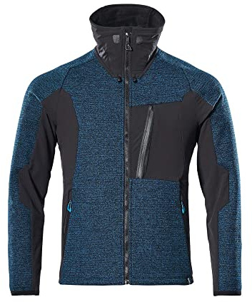 Mascot 17105-309-4409-XL Strick-Jacke mit Membran, Dunkelpetroleum/Schwarz, XL