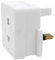 White UK 2 Pin To 3 Pin 1A Fuse Adaptor Plug For Shaver/Toothbrush by Sojon Ltd