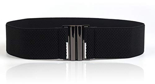 Damen Elastischer Gürtel Stretch Flach Schnalle Gürtel Mode Kleid Bund (S)