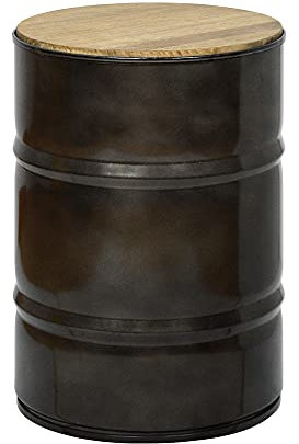 Tabouret Bas bidon Industriel Metal 31 dia x 45 cm