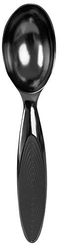 Home Basics KT41611 Ice Cream Scoop, Nova Collection Zinc Kitchen Gadgets Tool with Smooth Grip, Easy to Use, Store and Clean, Black Onyx, Stainless Steel