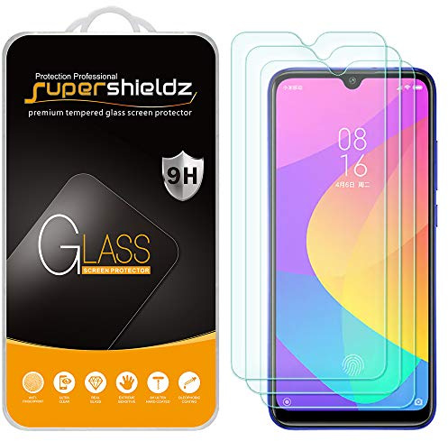 Supershieldz - Protector de pantalla para Xiaomi Mi A3 y Mi CC9e (cristal templado, antiarañazos, sin burbujas)
