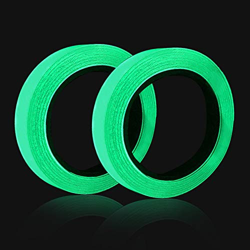 2 STK Leuchtendes Klebeband 10m x10mm Selbstklebendem Fluoreszierendes Klebeband Phosphor Klebeband Wasserdicht Markierungsband Tape