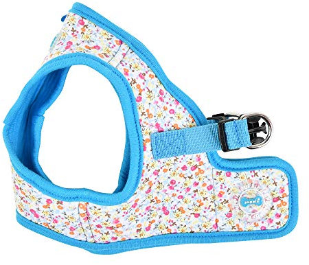 Puppia Wildflower Geschirr B - Himmelblau - M