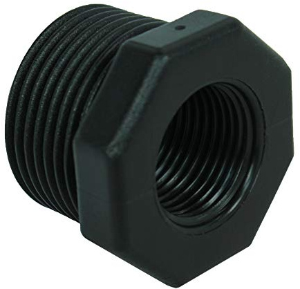 GASMIS PP Gewindefitting Schraubfitting, Reduzierstück AG x IG - 1x3/4, 33,25mm x 24,20mm, Außengewinde 1″ - Innengewinde 3/4″, 5 Stück