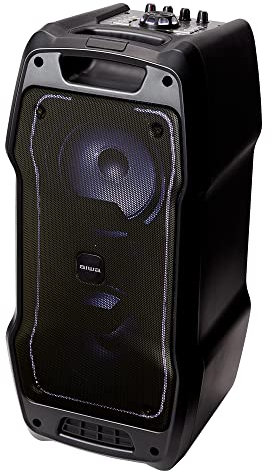 Aiwa KBTUS-400 Trolley-Lautsprecher Bluetooth-Verbindung v5.0, 600 W / 80 W RMS-Schallleistung. 3-Wege-Lautsprecher
