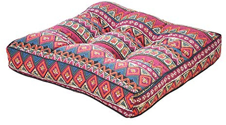 Morbuy Platz Stuhlkissen, 100% Baumwolle Dicke Polsterung Sitzkissen für Gartenstuhl, Küche oder Esszimmerstuhl - Bequeme Atmungsaktiv Indoor Outdoor Stuhlauflage (50 * 50,Staatsangehörigkeit)