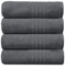 GC GAVENO CAVAILIA 450 GSM Jumbo Bath Sheet, 100% Egyptian Cotton, Charcoal, Pack of 4 Hand Towel
