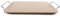 Spetebo Pizza Steinplatte 38 x 30,5 cm - Eckig - Flammkuchen Pizzaform - Naturfarben - Edelstahl Tragegriffe