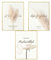 SWECOMZE 3er Poster Set, Islamische Leinwand Wandbilder, Pampasgras Premium Wandposter Set - OHNE Rahmen - Stillvolle Kunstposter Wand Deko Wohnzimmer (Stil B,40 x 60 cm)
