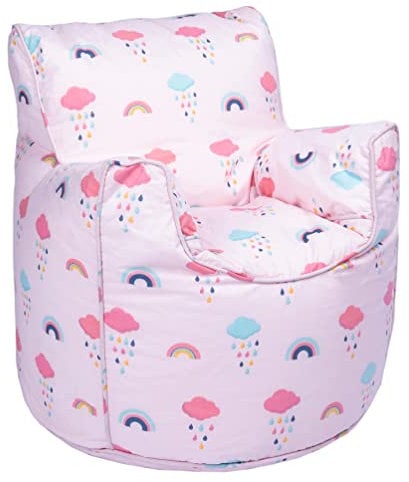 Ready Steady Bed Kinder-Sessel für Kleinkinder, bequeme Kindermöbel, weicher, kindersicherer Sitz, Spielzimmer-Sofa, ergonomisch geformter Sitzsack-Stuhl (Regenbogen)