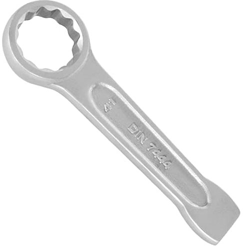 WEDO Slogging Ring Box End Striking Ring Wrench 55mm,Stainless Steel Single Head Spanner,Length 265mm,12 Point Straight Box Strike Wrench,Anti-Corrosion,DIN 7444
