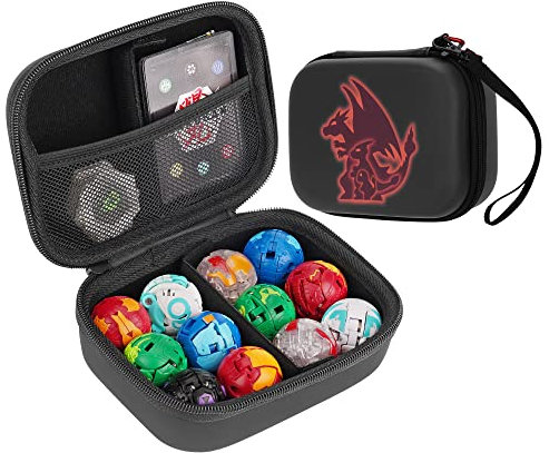 MADCAT Organizer-Aufbewahrungsbox, kompatibel mit 12 Bakugan Battle Planet und BakuCores, Armored Alliance, Geogan Rising, Schwarz