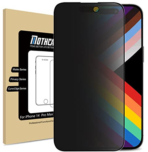 Mothca Sichtschutzfolie Matte für iphone 14 Pro Max Sichtschutz Matt, Privacy Panzer Schutz Glas, Matte Schutzfolie Anti-Spy, Blendschutz, Anti-Fingerabdruck (6,7 Zoll)