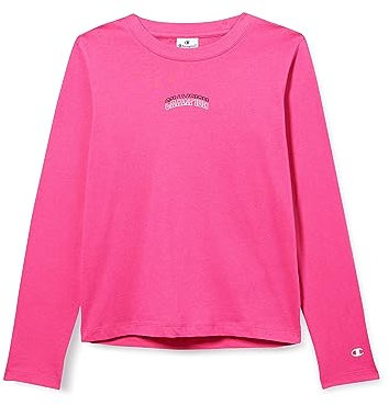 Champion Legacy Legacy Color Punch G - S-S Crewneck T-Shirt, Fucsia, 3-4 Anni Bambina FW23