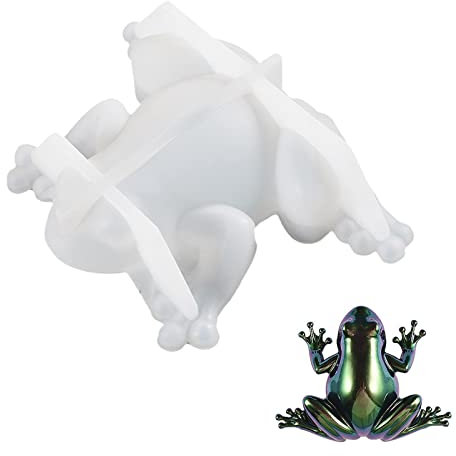 Tsugar Moules en silicone en forme d'animaux, moules en résine époxy 3D réalistes en forme de grenouille, lézard, escargots, décoration murale de Pâques, bureau, armoires