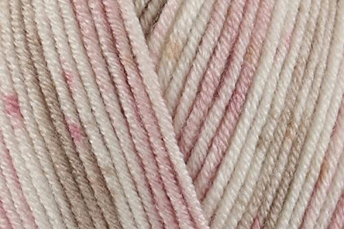 Stylecraft Bambino Prints DK Baby Crochet Yarn, 100% Acrylic Anti-Pilling, Double Knitting Wool for Garments, Accessories, Blankets Toys - 100g Ball - Rag Doll (1238) - Single (1 Ball)