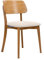 Konsimo Vinis Esszimmerstühle - Modern Holzstuhl 80,5x45x47cm - Küchenstühle - Stuhl Esszimmer, Küche, Wohnzimmer - Universal Esstisch Stühle mit Weicher Polsterung - Creme/Eiche Hell