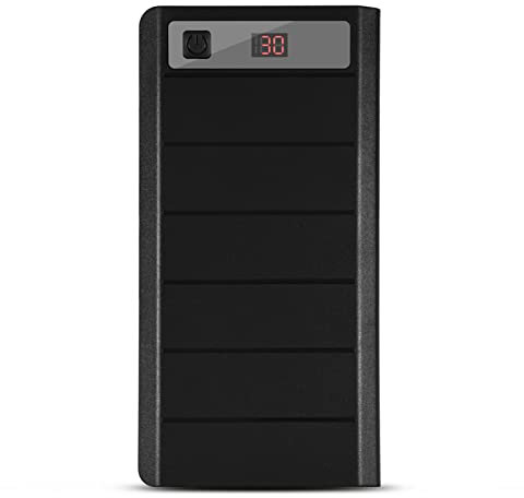 KOSDFOGE Power Bank, 20000mAh 8 X 18650 Baterías Power Bank Kit Case Shell Dual USB Type C Micro USB Port(Black)
