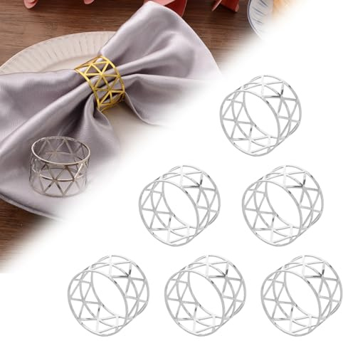 20 Stück Serviettenringe Silber, Serviettenringe Weihnachten, Serviettenring, Servietten Ringe, Servietten Ring