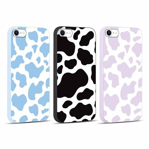 Foonary 3 Pack Phone Case Compatible with iPhone 8/SE 2022/7/SE 2020 4.7 ,Ultra Slim Fit Soft TPU Silicone with Leopard Design Aesthetics Pattern,Shockproof Bumper Protector Matte Cover for iPhone 7