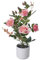 BTGGG Artificial Roses in Pot 50CM Pink Artificial Flowers Silk Roses Lifelike Fake Faux Flowers with Pot for Spring Decoration Bouquets Table Centerpieces Dinning Room Kitchen Wedding Party