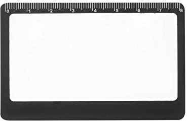 Leselupe | Vergrößerungskarte | Kreditkarten-Lupe – 3-faches -Lupe-Lineal | Taschenlupe, Vergrößerungskarte, Feuerstartlupe für zu Hause im Freien