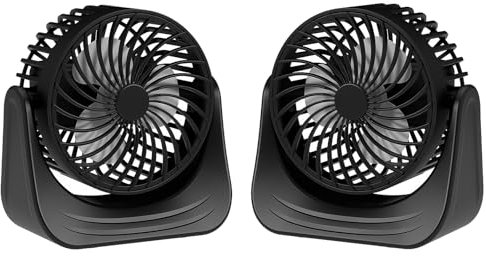 Ventilador USB de Mesa, Mini Ventilador Portatil Recargable Ajustable de 360° de 3 Velocidades Ventilador Silencioso para Escritorio, Oficina en Casa