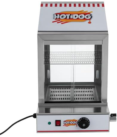 Hot Dog-Maschine, 1200 W, elektrische Heizung für Hunde, Wärmer, Lebensmittel, Snacks, Wurst, Dampfwärmer, 220 V, für Kantinen, kleine Supermärkte