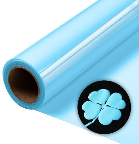 Aoder Puff Vinyl Heat Transfer, 12 x6ft Light Blue Puffy HTV 3D Puff Heat Transfer Vinyl, Puffs Iron On Vinyl for T Shirt Compatible with All Cutting Machines