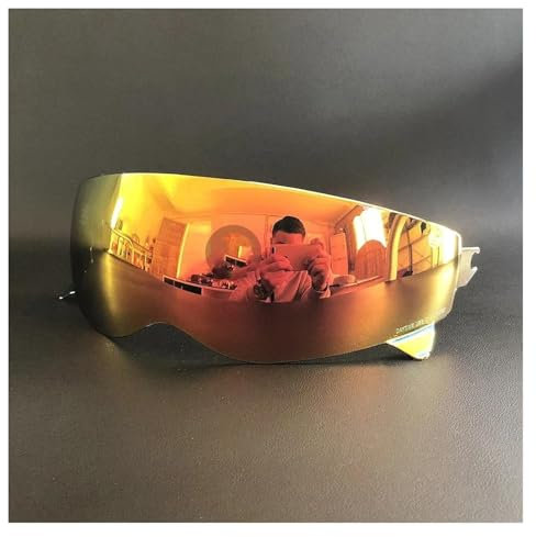 SZSMHL Helmet visor lenses, Motorcycle Helmet Internal Visor For Scorpion EXO Combat/Covert-X Retro Lens Sunshield Helmet Accessories(Orange)