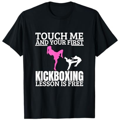 Kickboxunterricht kostenlos lustige Mädchen Frauen Kickboxer T-Shirt