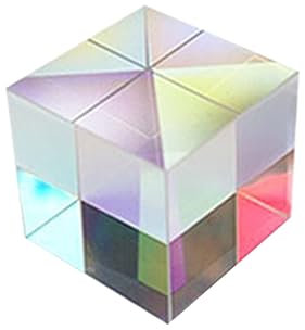 Mobestech Optischer Dispersionswürfel aus Kristallglas 1,8 X 1,8cm für Physikunterricht und Dekoration Stimuliert Neugier in Wissenschaftsklasse