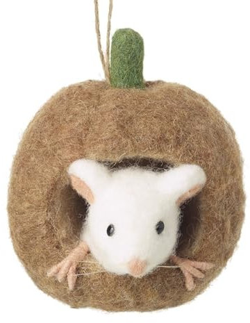 Heaven Sends Felt Mouse in House Hanging Decoration