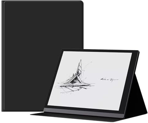 Étui pour BOOX Note X3 Pro 10,3 2023 avec support et porte-stylo pour liseuse BOOX Note X3 Pro 10,3 avec fonction veille/réveil automatique (noir)