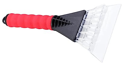 Parliky Kraftvoller Schneeschieber Mit Gummiüberzug Universeller Eiskratzer Und Schneereiniger Für Suvs Und Windschutzscheiben Effizient rutschfest Und Langlebig Rot