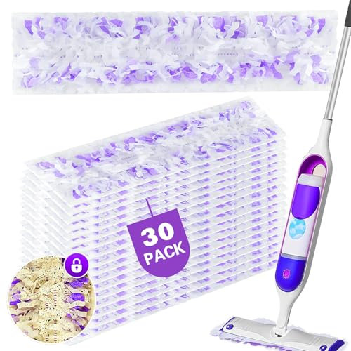 Mopping Pad Refills Compatible with Swiffer Power Mop, Disposable Multi-Surface Hardwood Floor Cleaner Spray Powermop Refills, Cleaning Supplies for Swiffer Power Mop Pads, 30 Count