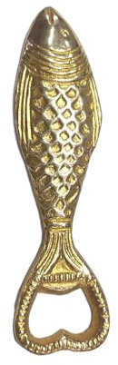 Athizay Brass Fish Bottle Opener – Handcrafted Metal Opener – Unique Gifting Item for Men – Decorative Beer Bottle Opener – 11 cm – Housewarming or Bar Decor