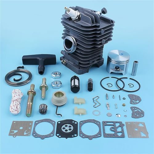 LALAL Kit de carburateur à piston de cylindre de 47 mm for Stihl MS290 MS310 029 MS390 039 MS 290 310 390 pièces de réparation de corde de démarreur de barre de tronçonneuse