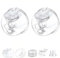 Momlacto Milk Collector Cup Compatible with Momcozy S12 Pro/S9 Pro Breast Pump, 2 Set Replacement Pump Parts Include Milk Collector, Duckbill Valve, Flange, Diaphragm, Linker (24mm Flange)