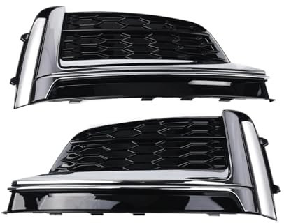 1 paio Auto Griglia Anteriore Griglia A Nido D'ape Copertura Della Maglia Grill Compatibile for Audi A5 Sport S5 Sline 2017 2018 2019 8W6807681F Fendinebbia Griglia