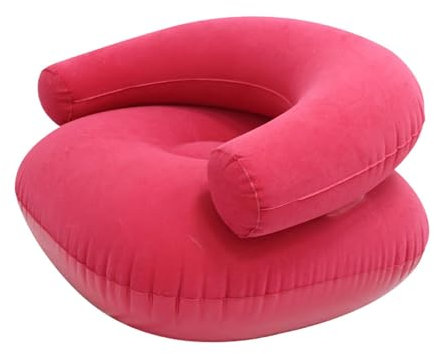 Sharplace Poltrona Reclinabile Gonfiabile, Comodo Divano Gonfiabile per Patio, Soggiorno, Giardino, Spiaggia, Rosa rossa