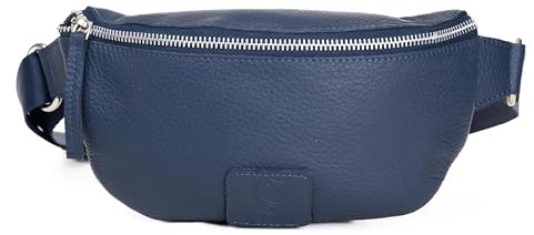 GERMANUS Gürteltasche Aino Crossbody Bag, Bum Bag, Bauchtasche, Umhängetasche, Tasche Leder Blau